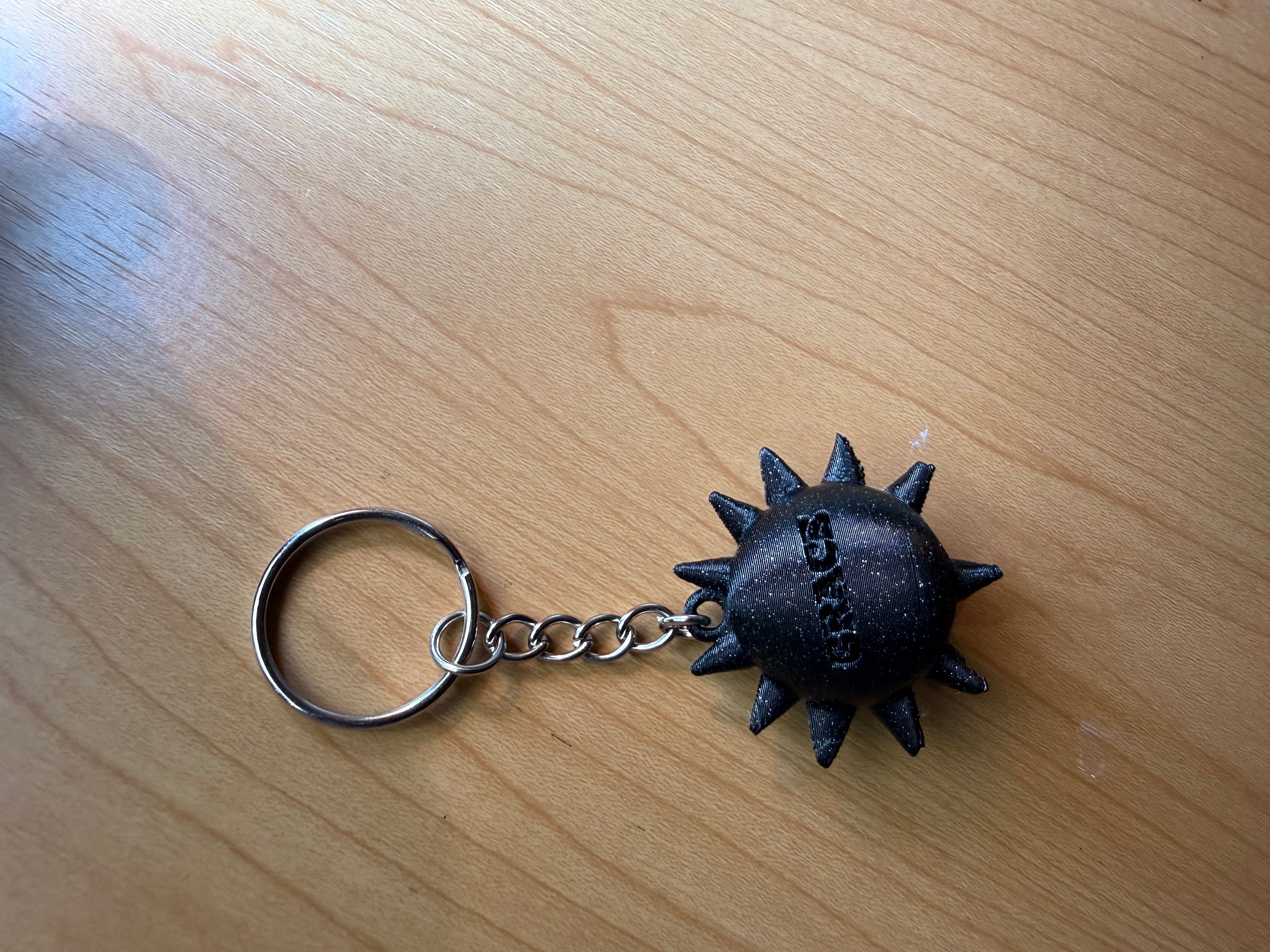 Single Personalized Sun Keychain